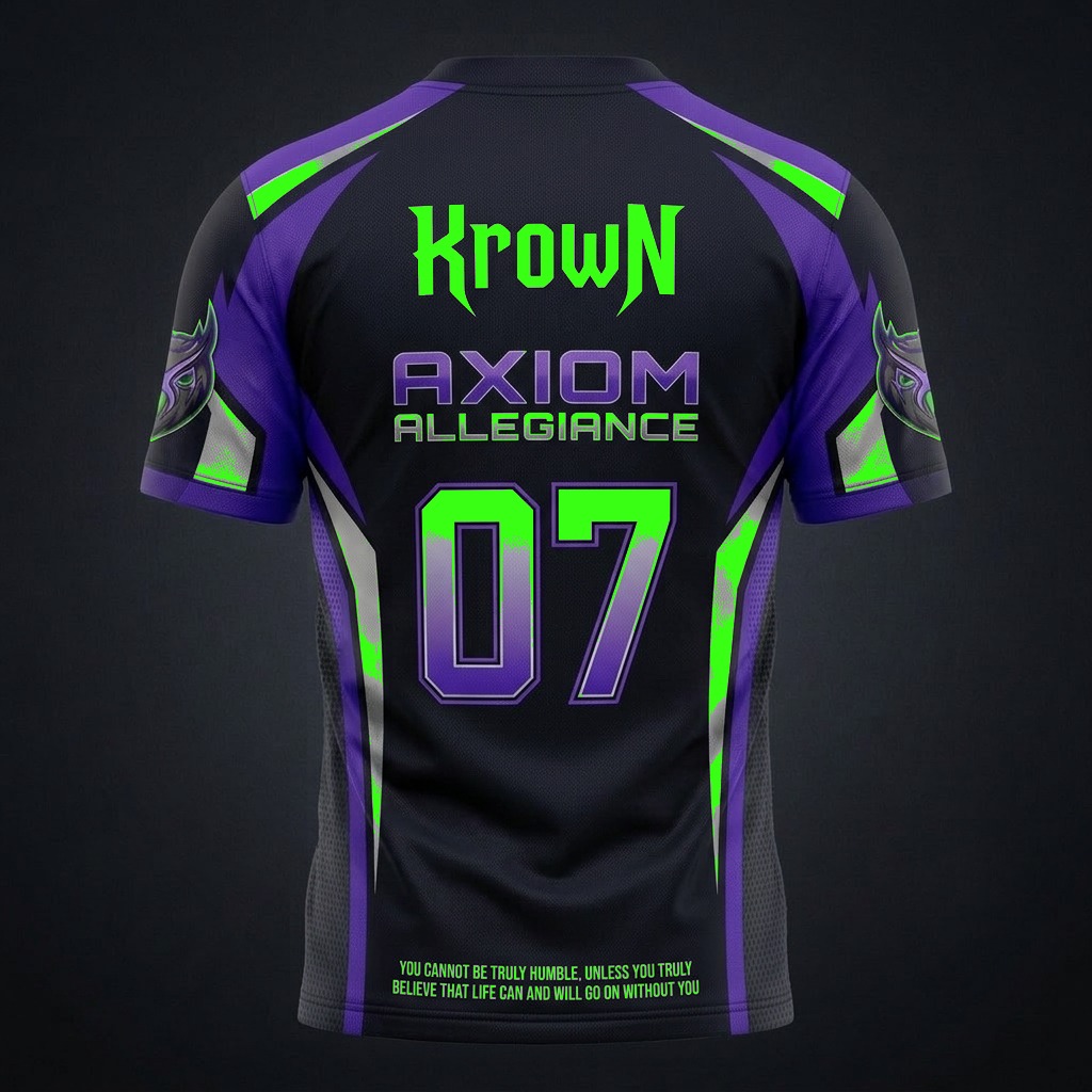 AXA Pro League Cut-and-Sew Sublimated Esports Jersey — Championship Edition (Customizable Gamertag) alternate