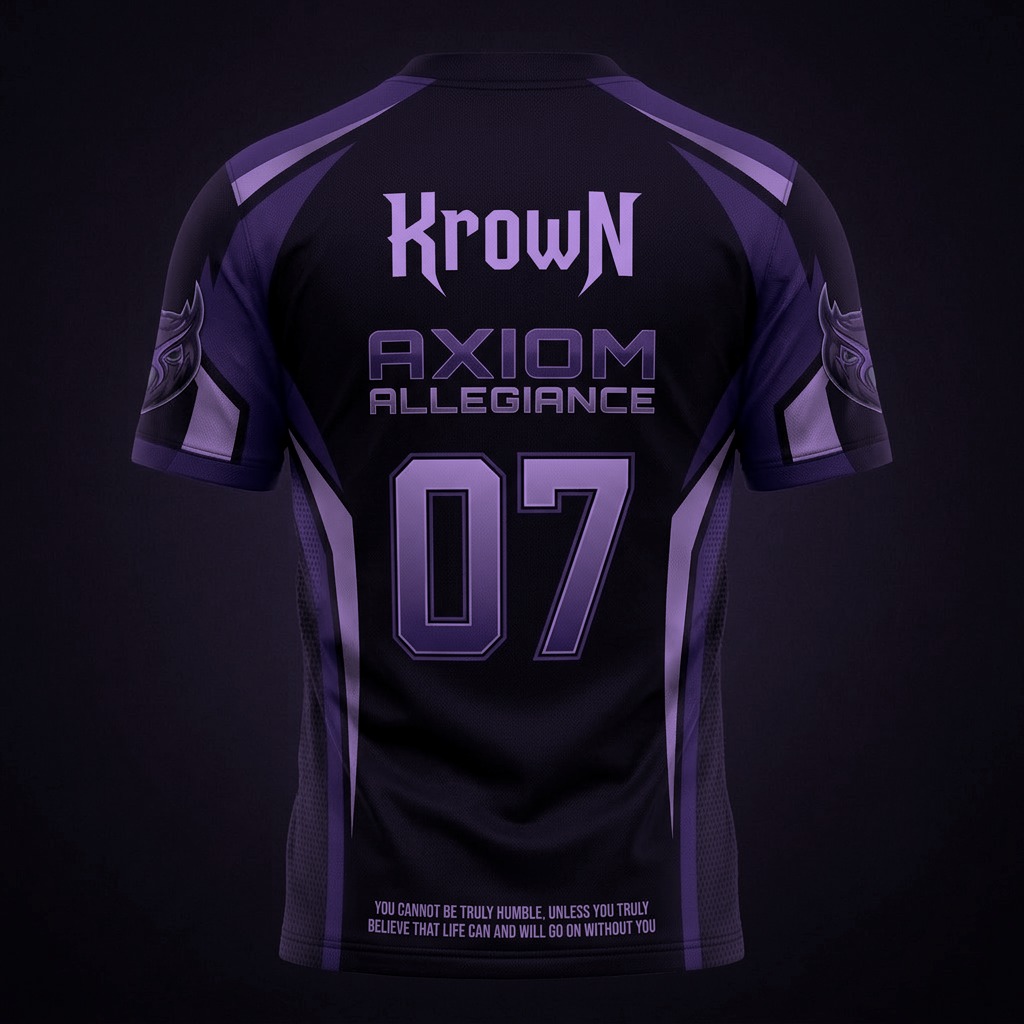 AXA Pro League Cut-and-Sew Sublimated Esports Jersey — Stealth Edition (Customizable Gamertag) alternate